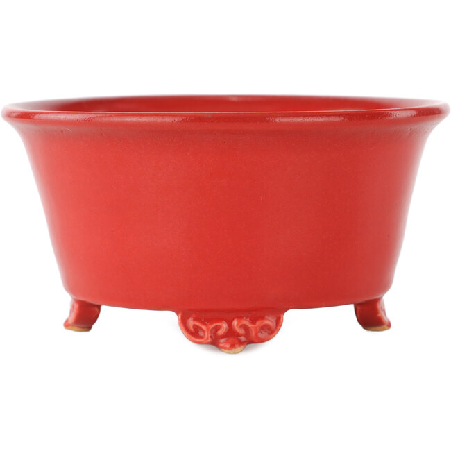 Maceta para bonsái redonda roja de Fuka - 140 x 140 x 70 mm