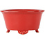 Pot à bonsaï rond rouge de Fuka - 140 x 140 x 70 mm