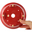 Vaso bonsai rotondo rosso di Fuka - 140 x 140 x 70 mm