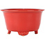 Vaso bonsai rotondo rosso di Fuka - 140 x 140 x 70 mm