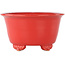 Round red bonsai pot by Fuka - 140 x 140 x 70 mm
