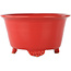 Vaso bonsai rotondo rosso di Fuka - 140 x 140 x 70 mm