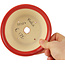 Pot à bonsaï rond rouge de Fuka - 140 x 140 x 70 mm