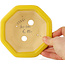 Pot à bonsaï octogonal craquelé jaune de Shozan - 130 x 130 x 57 mm
