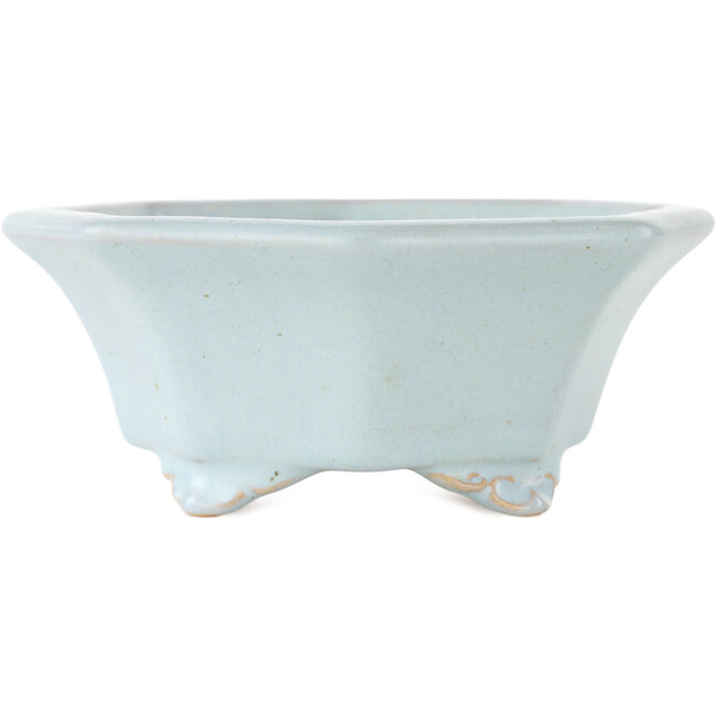 Maceta octogonal azul para bonsái de Shozan - 130 x 130 x 55 mm