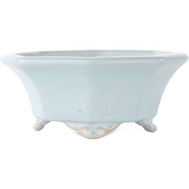 Vaso bonsai ottagonale blu di Shozan - 130 x 130 x 55 mm