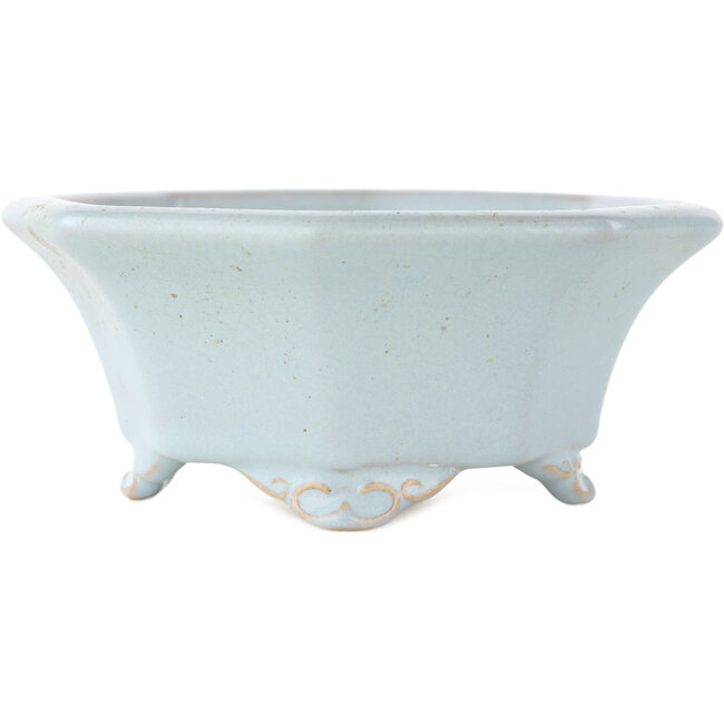 Vaso bonsai ottagonale blu di Shozan - 130 x 130 x 55 mm