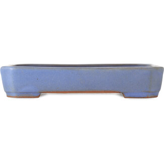  Yamafusa - Takehiko Koie Maceta rectangular azul para bonsái de 160 mm de Yamafusa, Tokoname, Japón