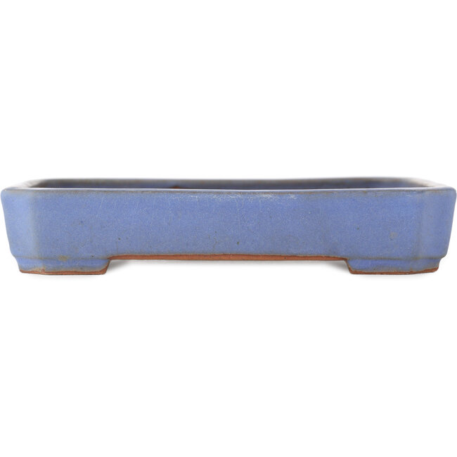 Rechthoekige blauwe bonsai pot van Yamafusa - 160 x 130 x 30 mm