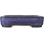 Rectangular blue bonsai pot by Yamafusa - 157 x 125 x 30 mm