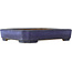 Rectangular blue bonsai pot by Yamafusa - 157 x 125 x 30 mm