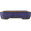 Rectangular blue bonsai pot by Yamafusa - 157 x 125 x 30 mm