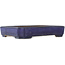 Rectangular blue bonsai pot by Yamafusa - 157 x 125 x 30 mm
