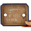 Rectangular blue bonsai pot by Yamafusa - 157 x 125 x 30 mm