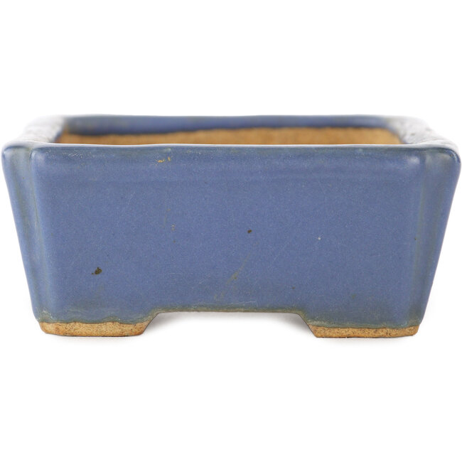 Rechteckiger blauer Bonsai-Topf von Hattori - 130 x 90 x 40 mm