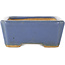 Maceta rectangular azul para bonsái de Hattori - 130 x 90 x 40 mm