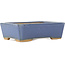 Pot à bonsaï rectangulaire bleu par Hattori - 130 x 90 x 40 mm
