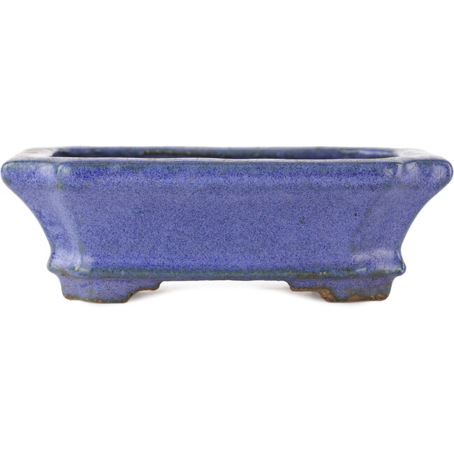 Pot à bonsaï rectangulaire bleu par Hattori - 145 x 110 x 45 mm