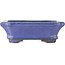 Maceta rectangular azul para bonsái de Hattori - 145 x 110 x 45 mm