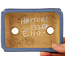 Rectangular blue bonsai pot by Hattori - 130 x 90 x 40 mm