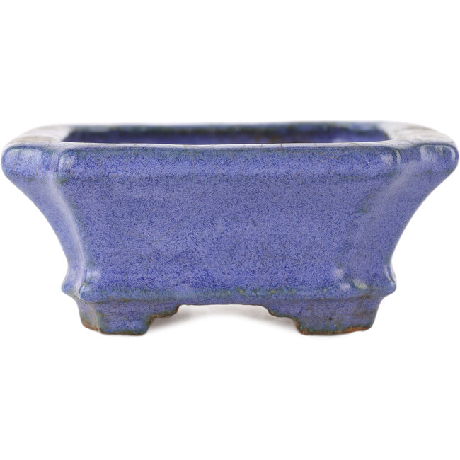 Rechteckiger blauer Bonsai-Topf von Hattori - 145 x 110 x 45 mm