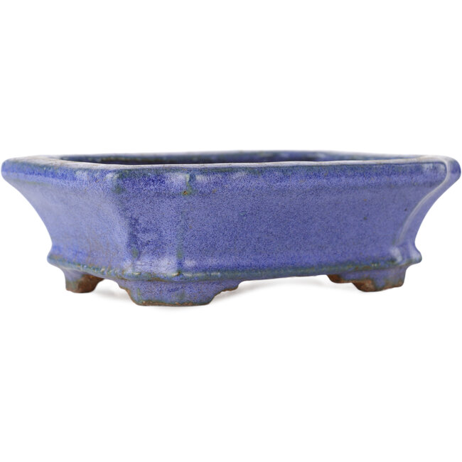 Vaso bonsai rettangolare blu di Hattori - 145 x 110 x 45 mm