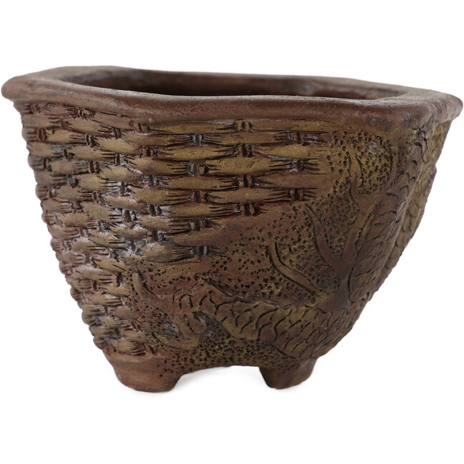 Vaso bonsai esagonale non smaltato di Tani Ranzan - 90 x 90 x 65 mm