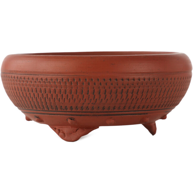 Pot à bonsaï rond non émaillé de Bigei - 70 x 70 x 30 mm