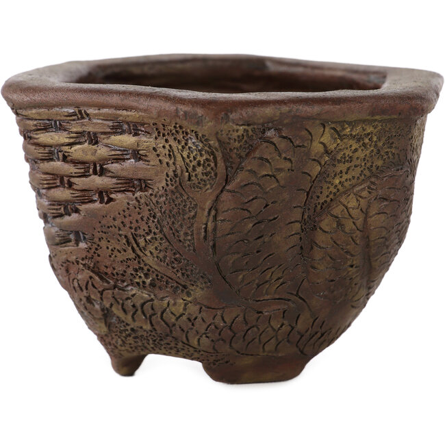 Vaso bonsai esagonale non smaltato di Tani Ranzan - 90 x 90 x 65 mm