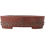 Ovale ongeglazuurde bonsai pot van Bigei - 93 x 70 x 25 mm