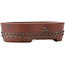 Ovale ongeglazuurde bonsai pot van Bigei - 93 x 70 x 25 mm