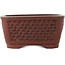 Rectangular unglazed bonsai pot by Bigei - 97 x 80 x 50 mm