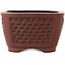 Rectangular unglazed bonsai pot by Bigei - 97 x 80 x 50 mm
