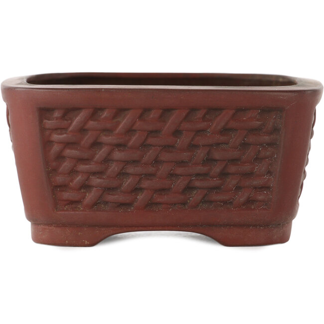 Pot à bonsaï rectangulaire non émaillé de Bigei - 97 x 80 x 50 mm