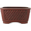 Rectangular unglazed bonsai pot by Bigei - 97 x 80 x 50 mm