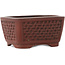 Rectangular unglazed bonsai pot by Bigei - 97 x 80 x 50 mm