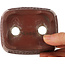 Maceta rectangular sin esmaltar para bonsái de Bigei - 97 x 80 x 50 mm