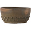 Round unglazed bonsai pot - 90 x 90 x 40 mm