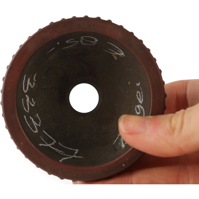 Pot à bonsaï rond non émaillé de Bigei - 73 x 73 x 38 mm