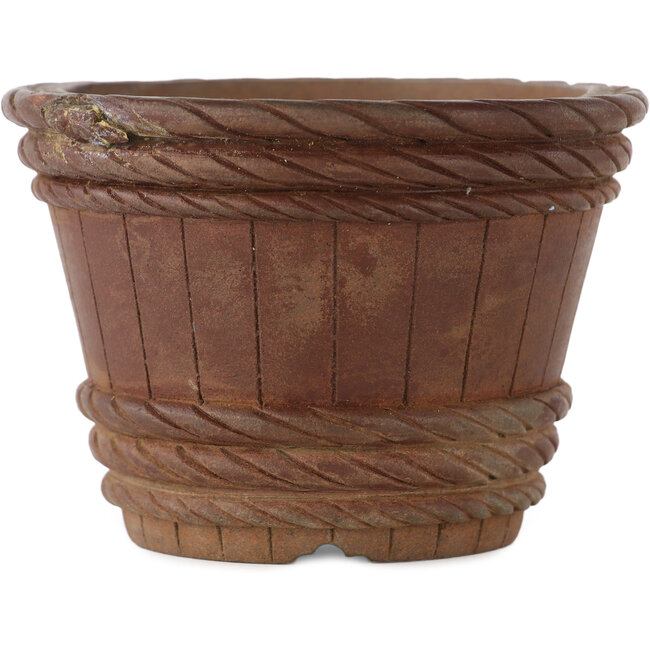 Pot à bonsaï rond non émaillé - 110 x 110 x 80 mm