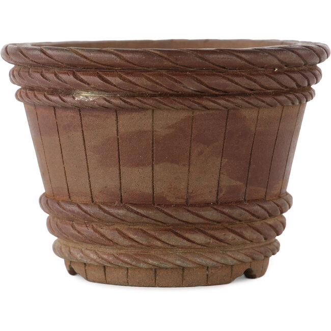 Pot à bonsaï rond non émaillé - 110 x 110 x 80 mm