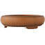 Round unglazed bonsai pot by Bigei - 155 x 155 x 45 mm