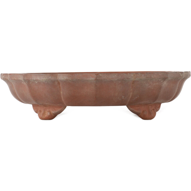 Lotus unglazed bonsai pot - 150 x 150 x 35 mm