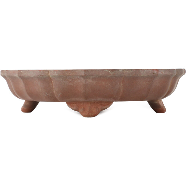 Lotus unglazed bonsai pot - 150 x 150 x 35 mm