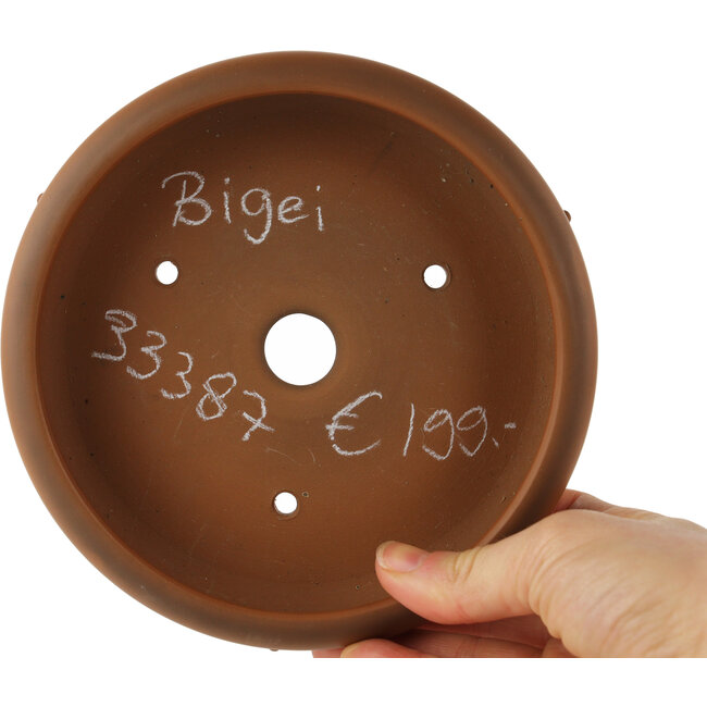 Vaso bonsai rotondo non smaltato di Bigei - 155 x 155 x 45 mm