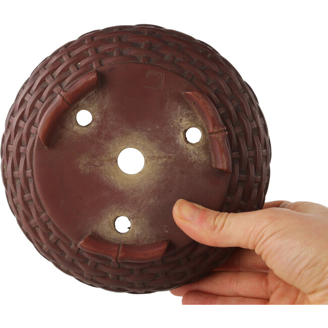 Pot à bonsaï rond non émaillé de Bigei - 150 x 150 x 55 mm