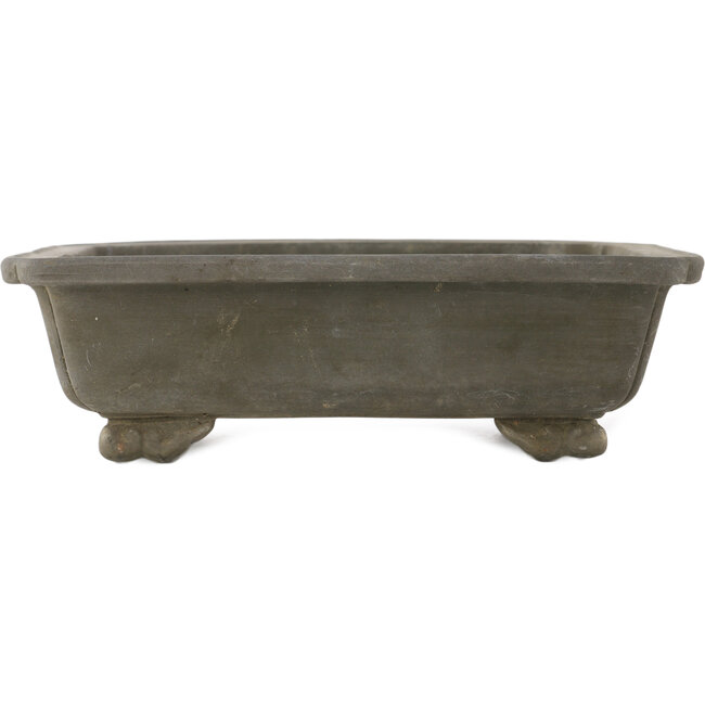 Rectangular unglazed bonsai pot - 202 x 160 x 60 mm