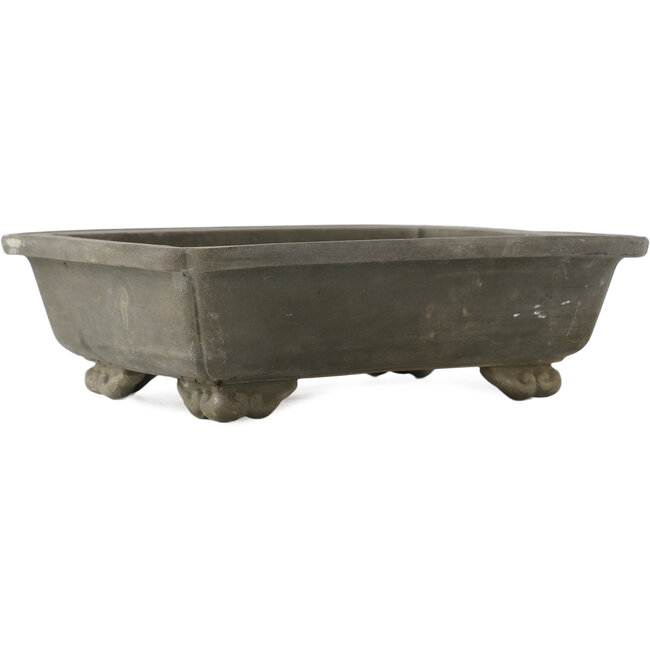 Rectangular unglazed bonsai pot - 202 x 160 x 60 mm