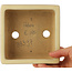 Vierkante bonsaipot in gebroken wit van Ikkou - 145 x 140 x 60 mm