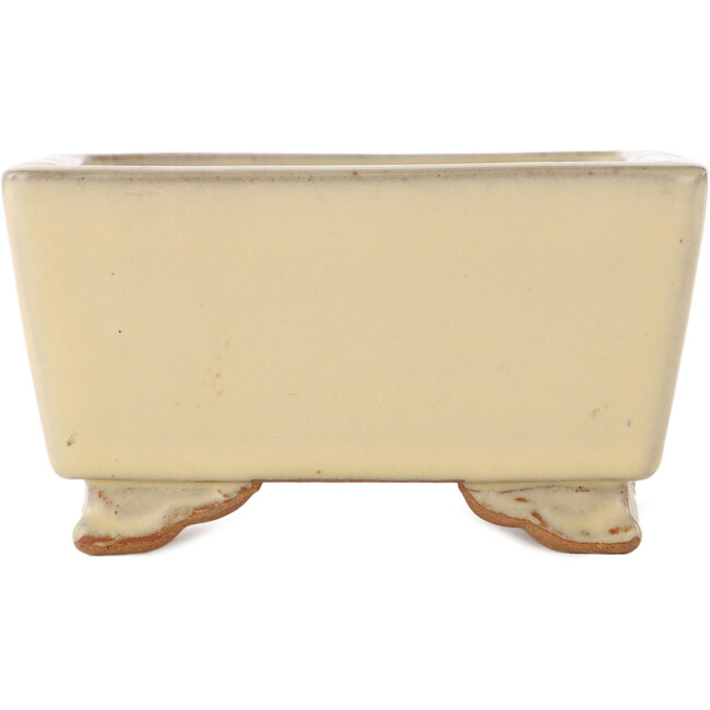 Vaso bonsai quadrato bianco sporco di Ikkou - 130 x 127 x 70 mm